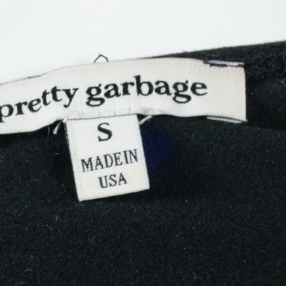 Pretty Garbage Soft Black One Shoulder Crop Top Womans NEW! Size 4 - Image 7