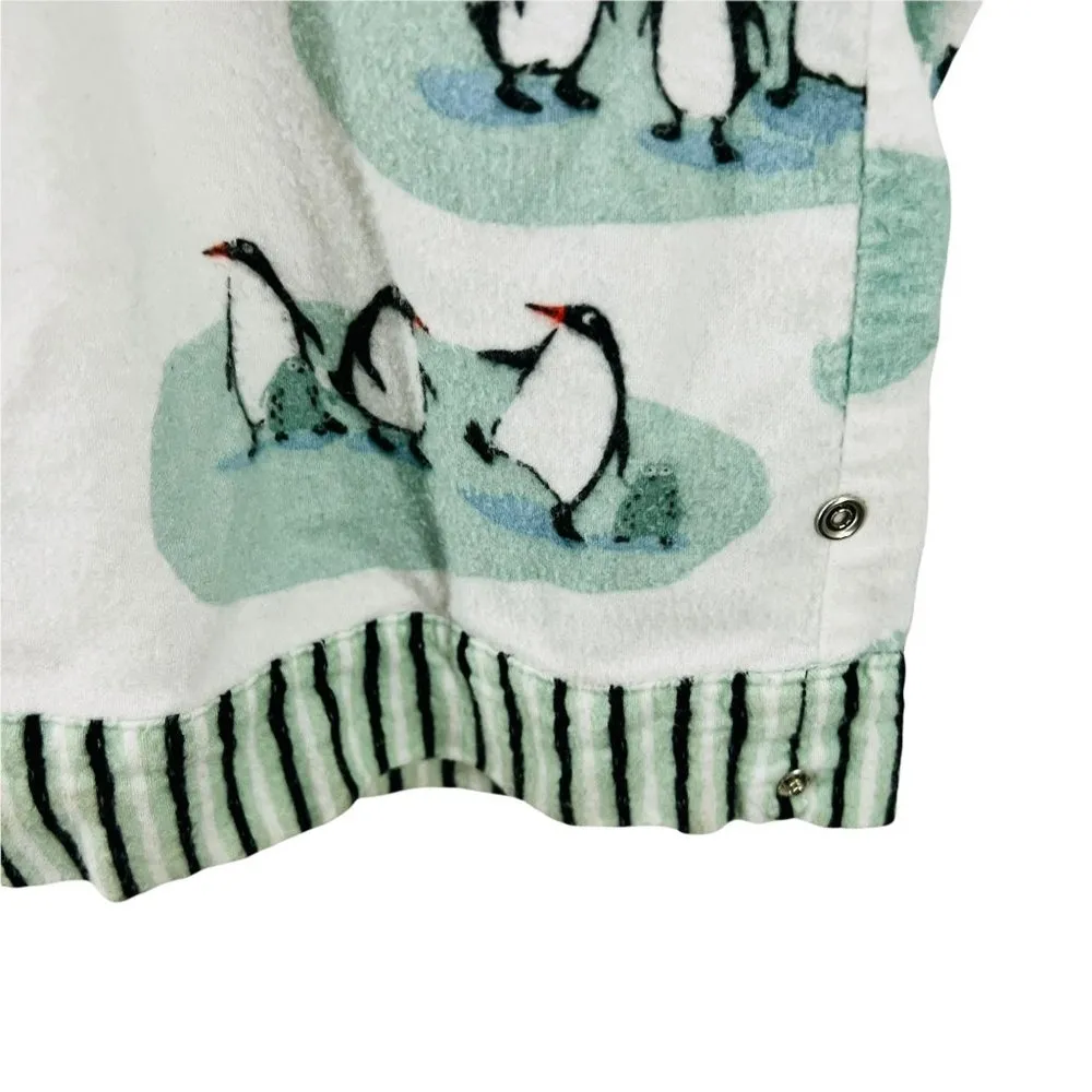 Munki Munki White Penguin Love Flannel Pajama Set Large - Image 10