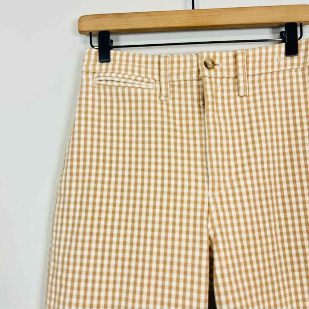Madewell Gingham Ankle Pants in Tan and White - Image 6