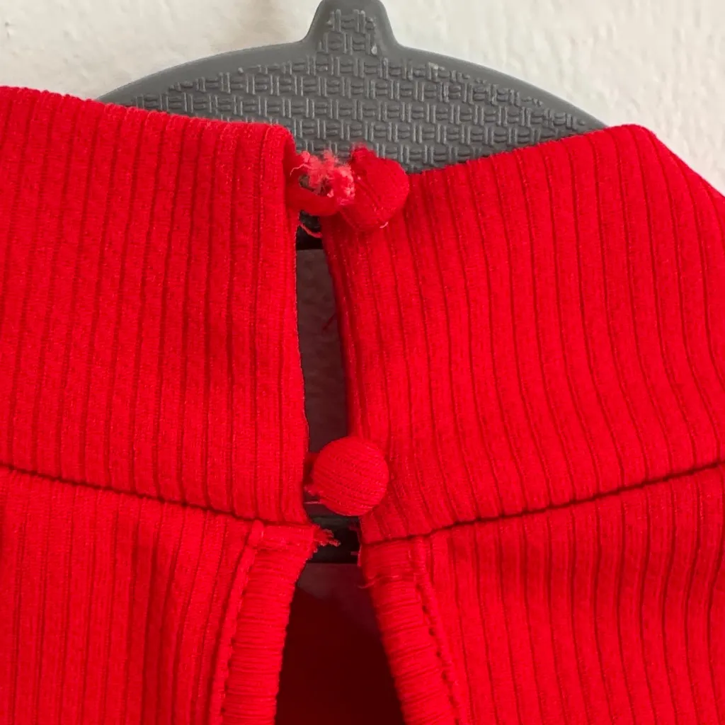 TCEC Red Puff Sleeve Bodysuit - Image 3