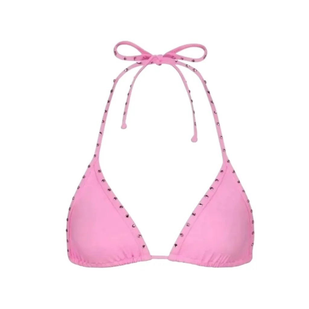 Skims Swim Rhinestone Tie Bikini Set Size Large Pink Barbiecore Rare NWT - Image 2