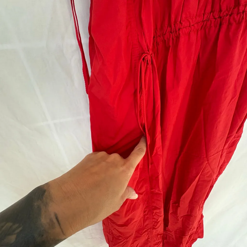 Daily Practice by Anthropologie Keeseville Sleeveless Smocked Dress small Red - Image 5