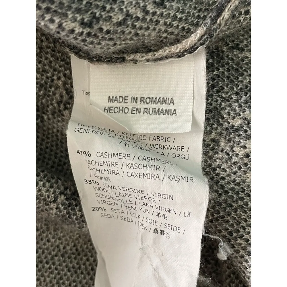MaxMara Cashmere Blend Pullover Crewneck Sweater Beige Black Size Medium - Image 7