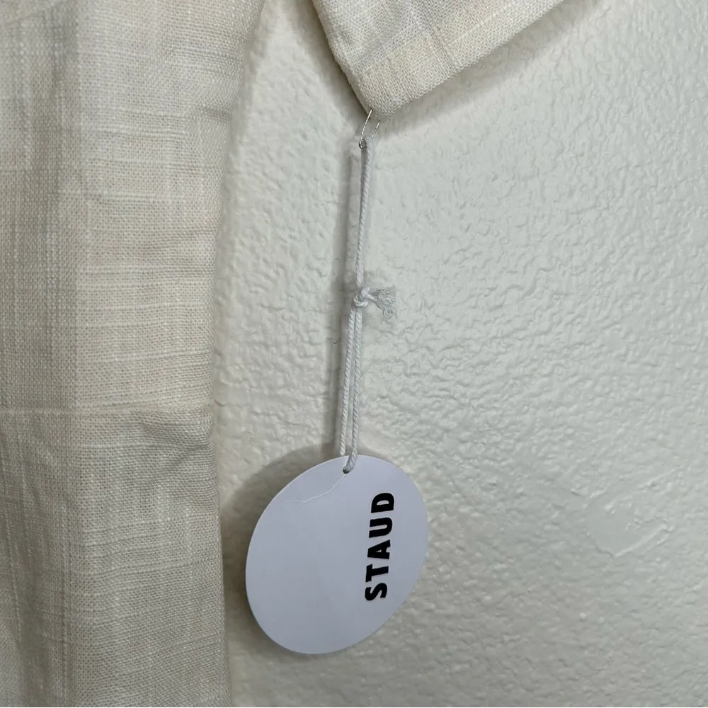 STAUD NWT  wide leg linen blend jumpsuit cream 2 - Image 12