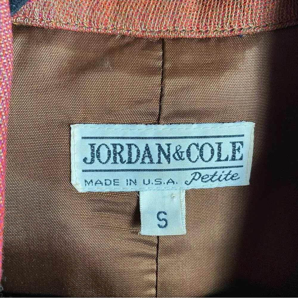 Vintage Aztec Multicolored Orange & Yellow Blazer Size Small Petite - Image 7