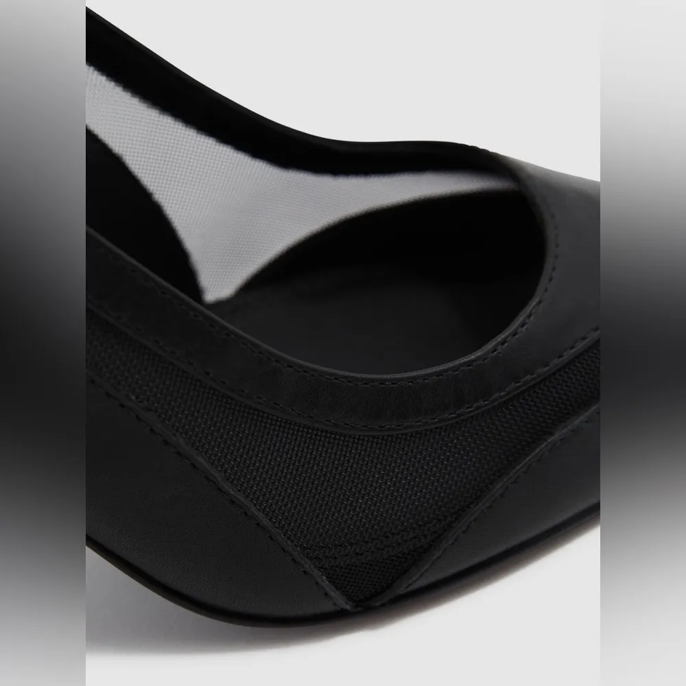 NWOT Reiss Ellie Slingback Pointed Toe Pumps in Black 6.5 - Image 6