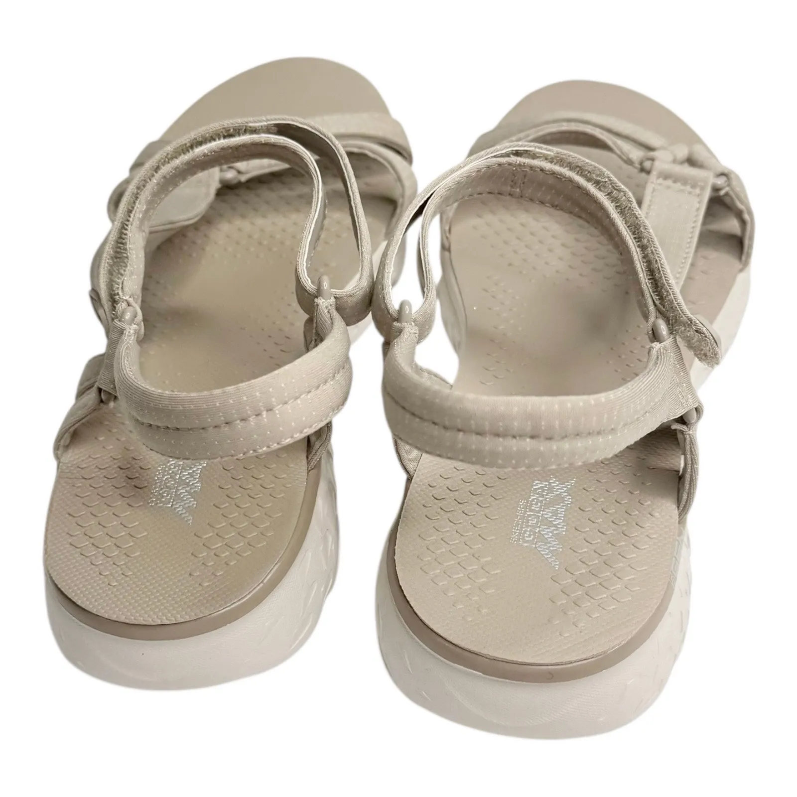 Skechers Women's Sandals Goga Max Gen 5 Comfort Shoe Lightweight Size 10 Beige - Image 5