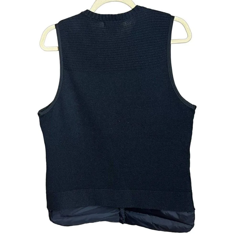 Kerisma Black Down Snap Button Vest Sz. L - Image 2