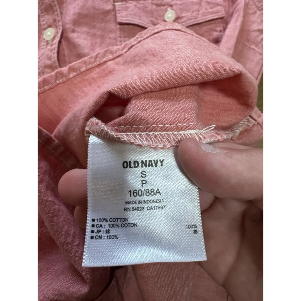 Old Navy Women Size Small Long Sleeve‎ Button Down Shirt Cotton Preppy Classic - Image 4