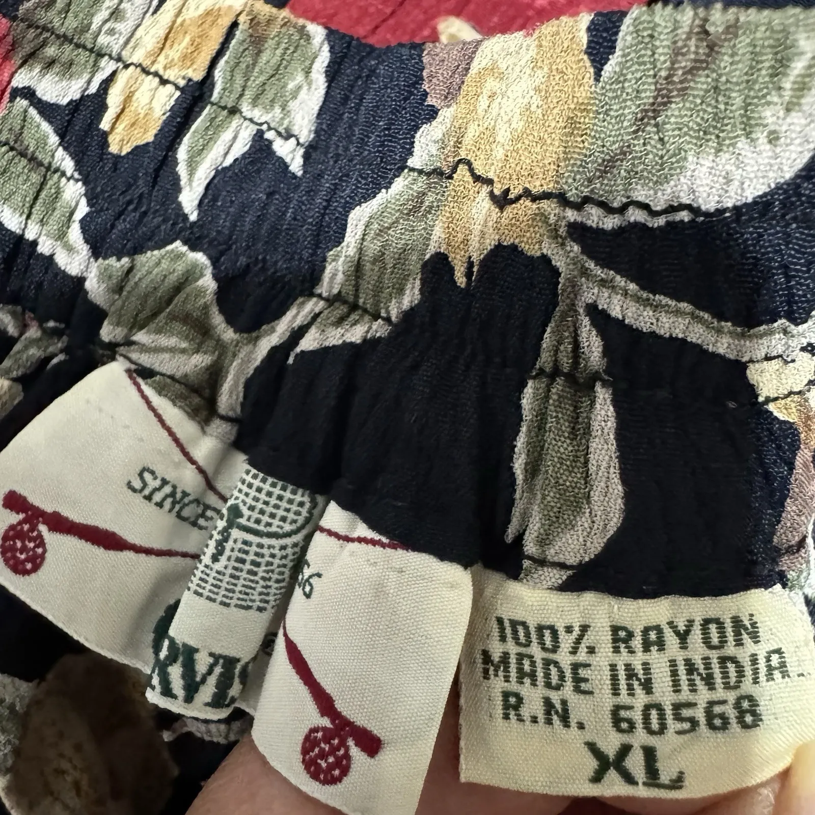 Orvis Floral Maxi Skirt XL Cottage Bohemian Artsy Peasant Granny Crinkle Dark - Image 12