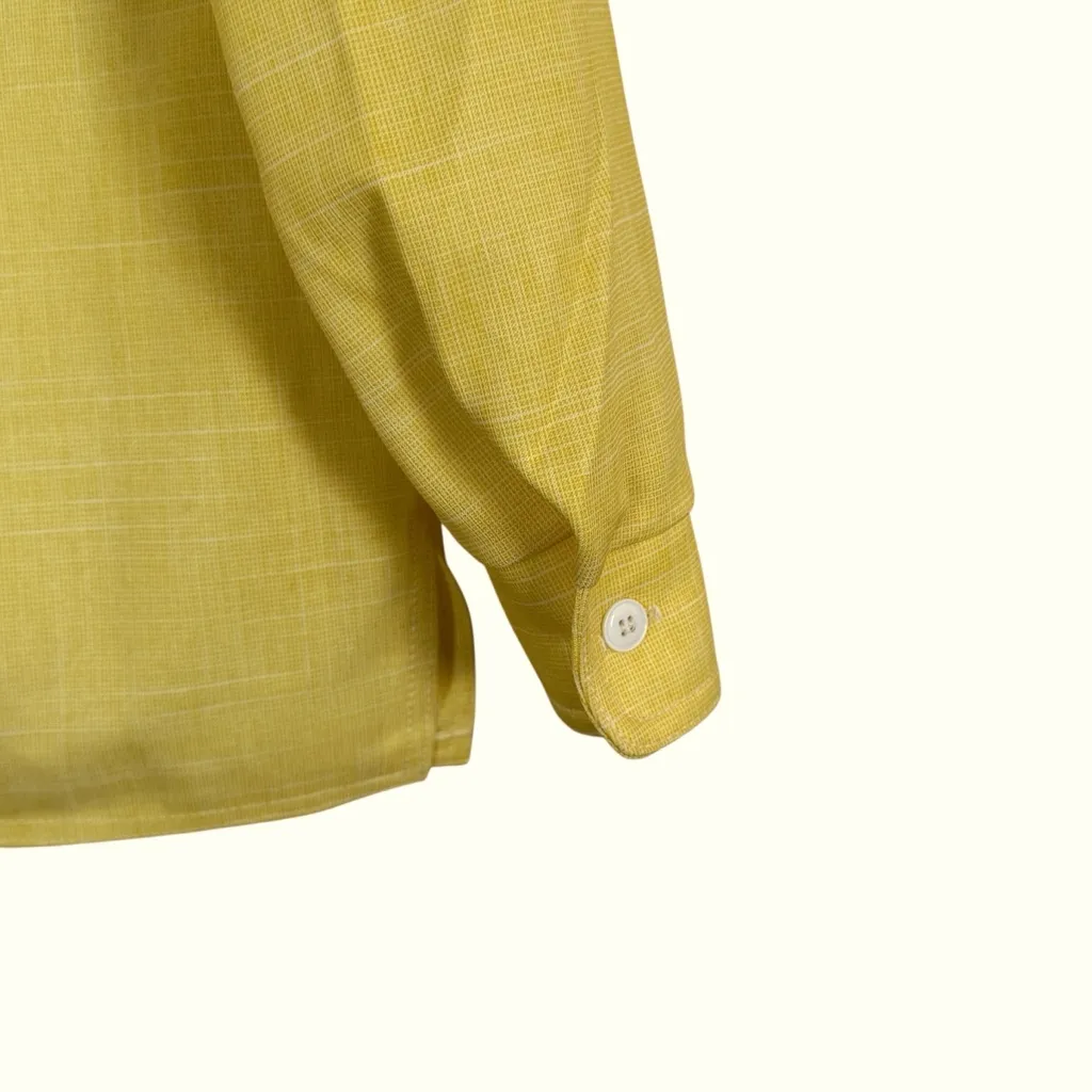 Jantzen Womens Shirt Jacket Yellow Pointed Collar 70s Vintage Women’s 10 - Image 5