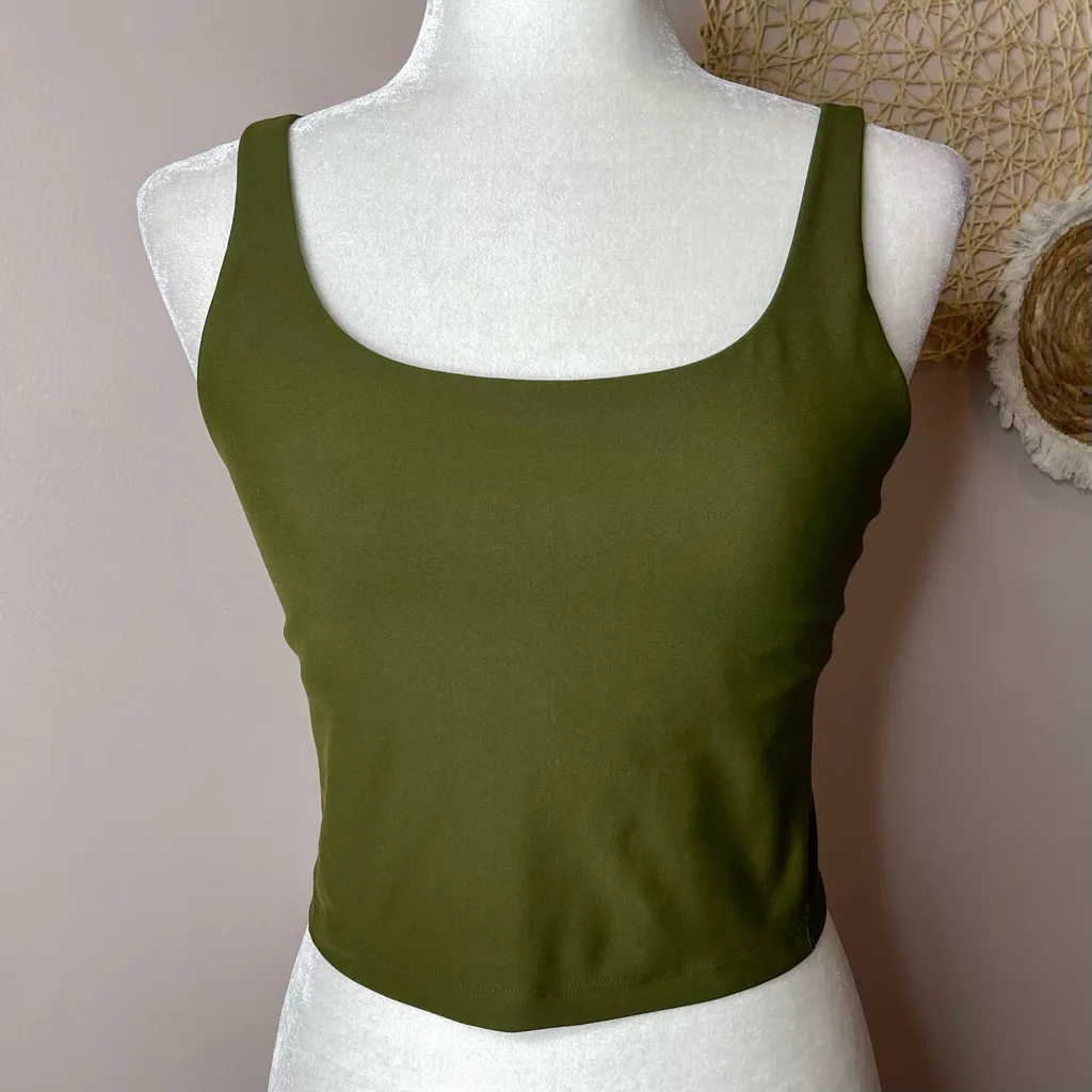 Old Navy Light Support PowerSoft Longline Sports Bra (Ancient Forest) - medium - Image 3