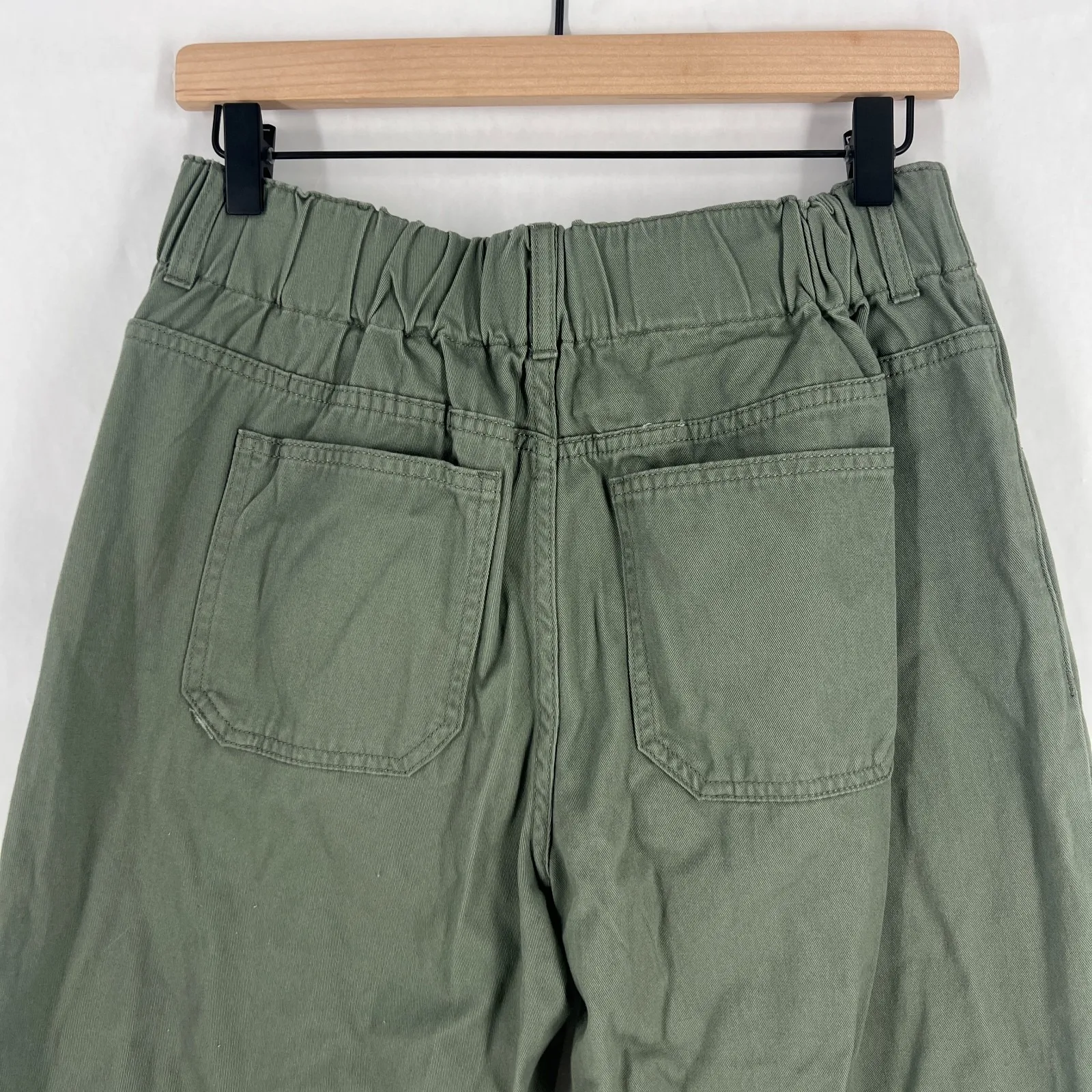 Forever 21 Jogger Pants Women Large Green High Rise Tactical Outdoor Tapered Leg - Image 8