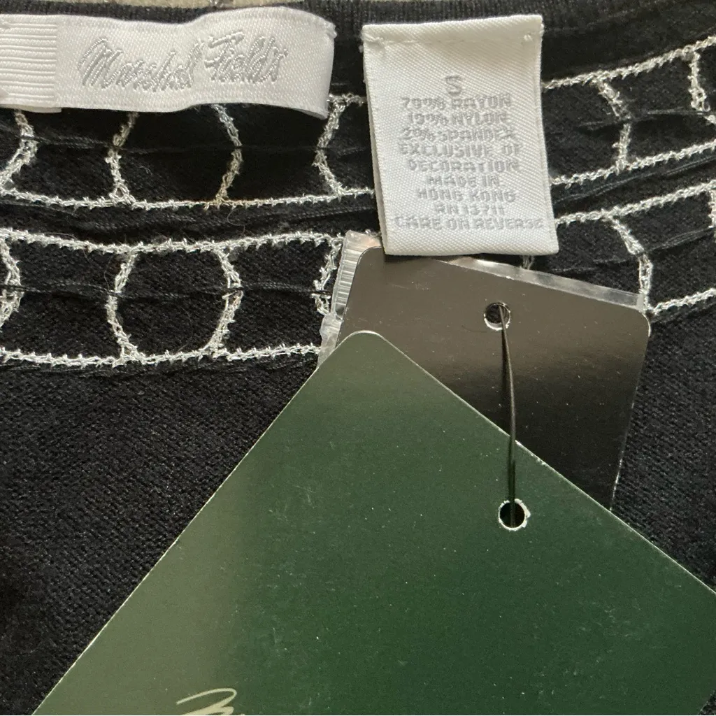 Vintage Marshall fields rayon sequined v - Image 3