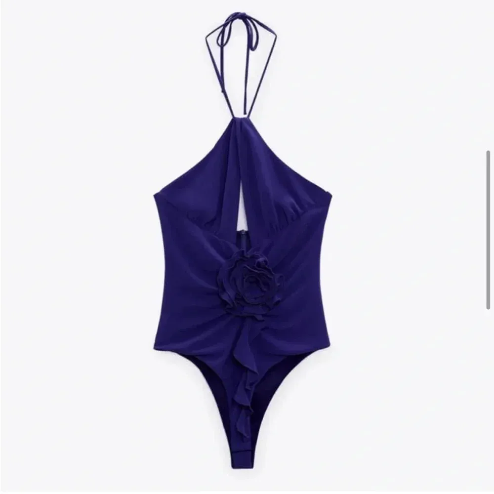 NWT Zara Blue Rose Bodysuit - Image 5