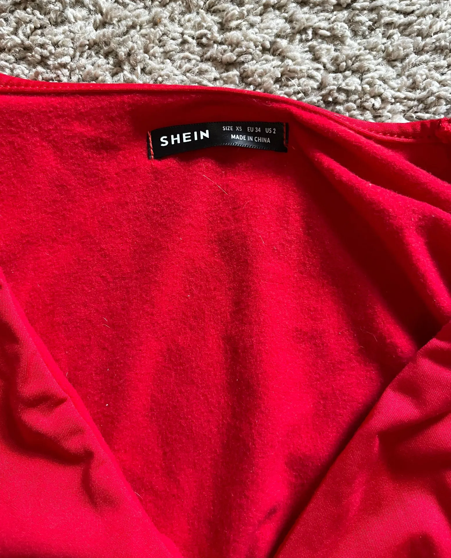 Red V Dress - Image 5