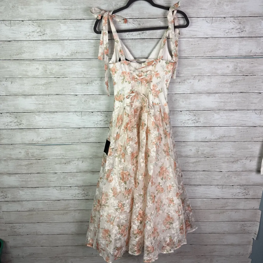 Lulus Danah White Floral Bustier Tie - Image 5