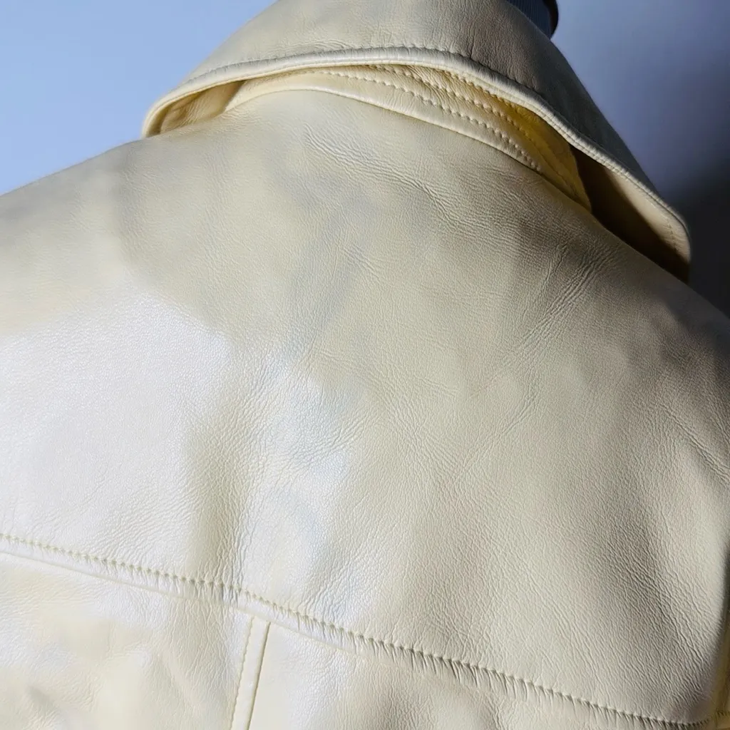 Wilfred Yellow Diaz Faux Vegan Leather Moto Jacket - Image 11