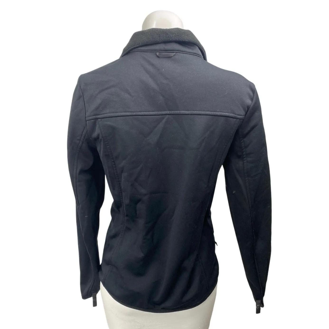 The North Face Women's Black Fleece Full Zip Collared Long Sleeve Coat Jacket S - Image 2