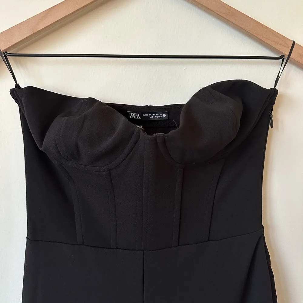 Zara Women's Jumpsuit Boning Bodice Sleeveless Black Size M - Image 5