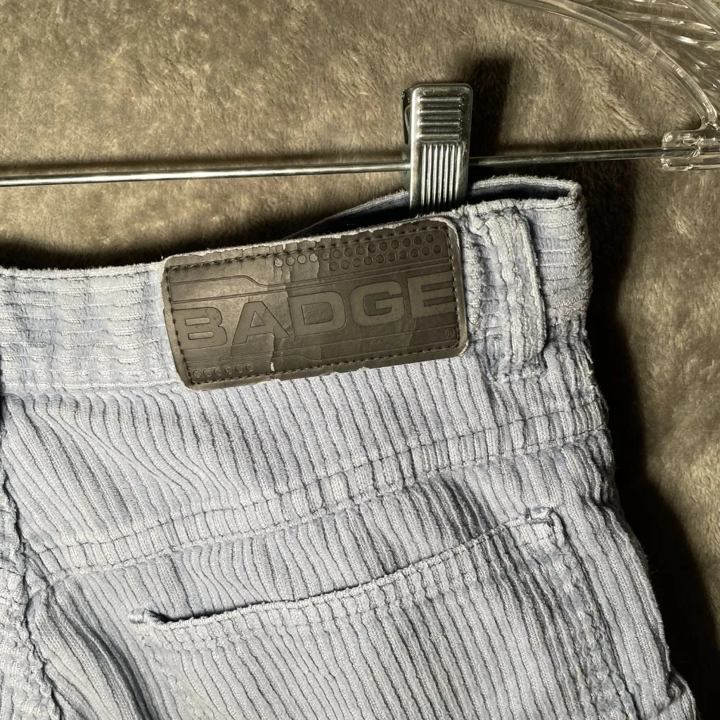 VTG Badge 90s Corduroy Shorts Women’s 16R Blue Relaxed Fit High Waist Baggy Surf Size 16 - Image 9