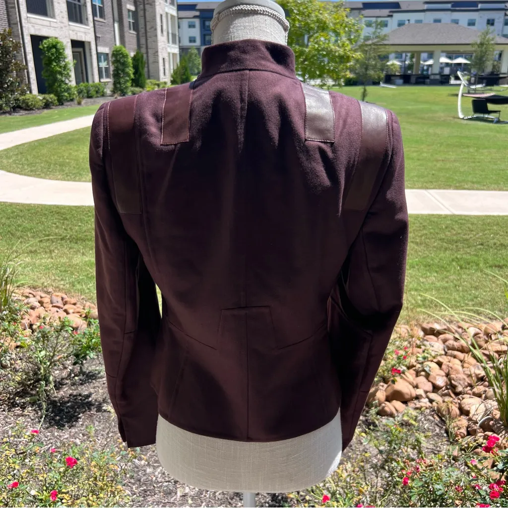 AKRIS Cashmere Elegant Women's Burgundy Jacket Blazer - Image 4