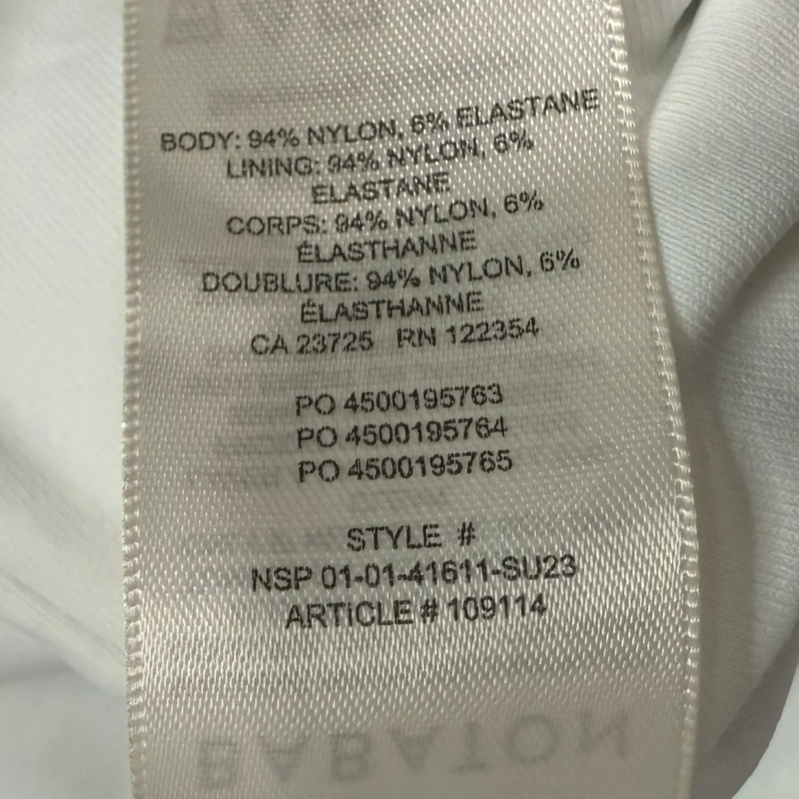 Babaton  Contour White One-Shoulder Cami Spaghetti Strap Bodysuit size S NEW Tags - Image 9