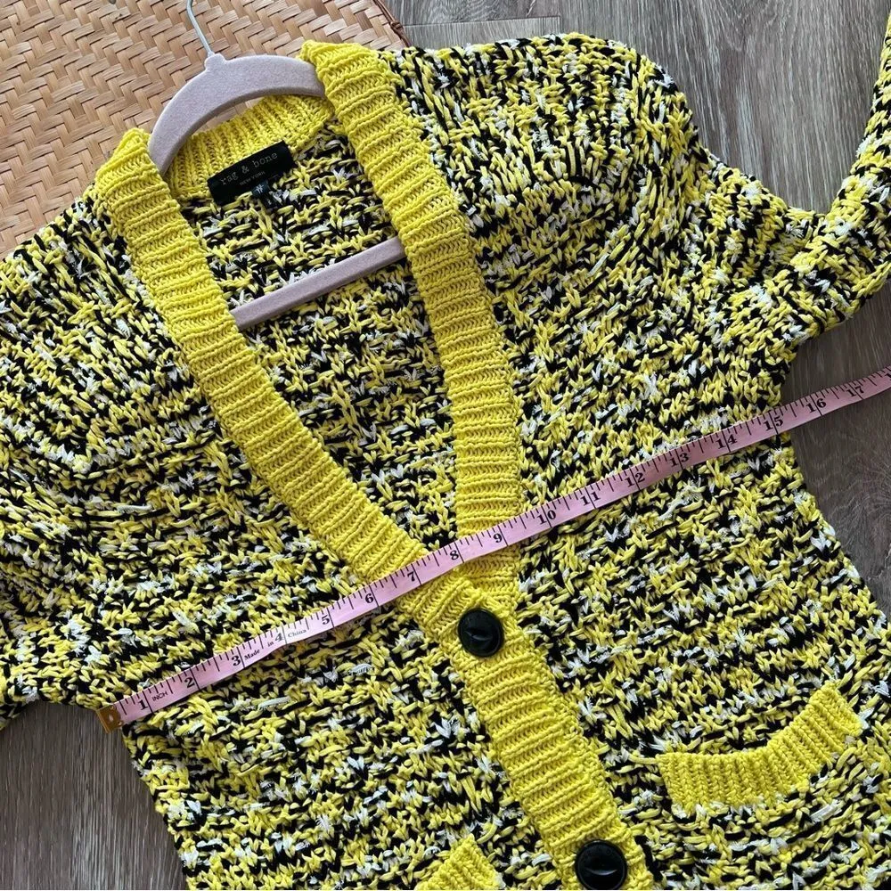 Rag & bone yellow viola knit‎ cardigan sweater women’s size xs - Image 6