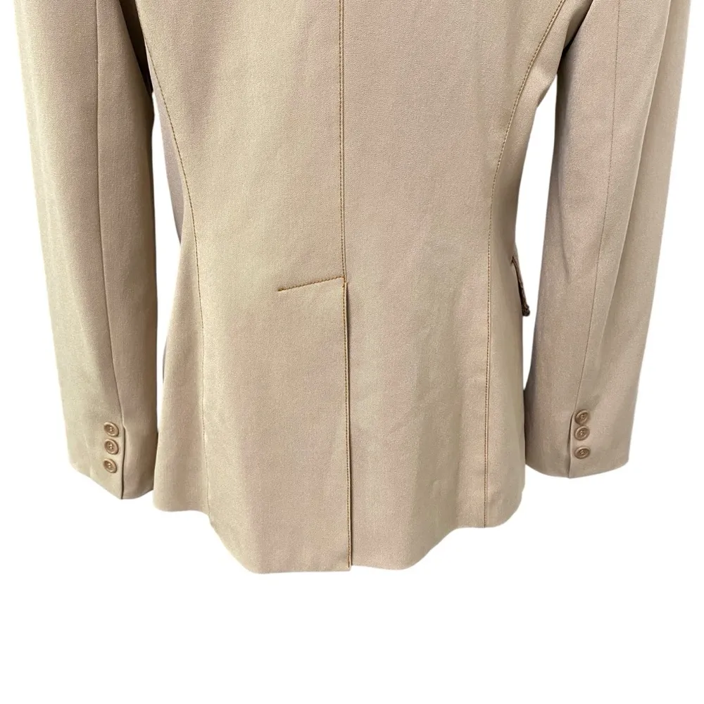 Vertigo Paris Tan Blazer With Contrast Stitching Made In France Size Large - Image 8