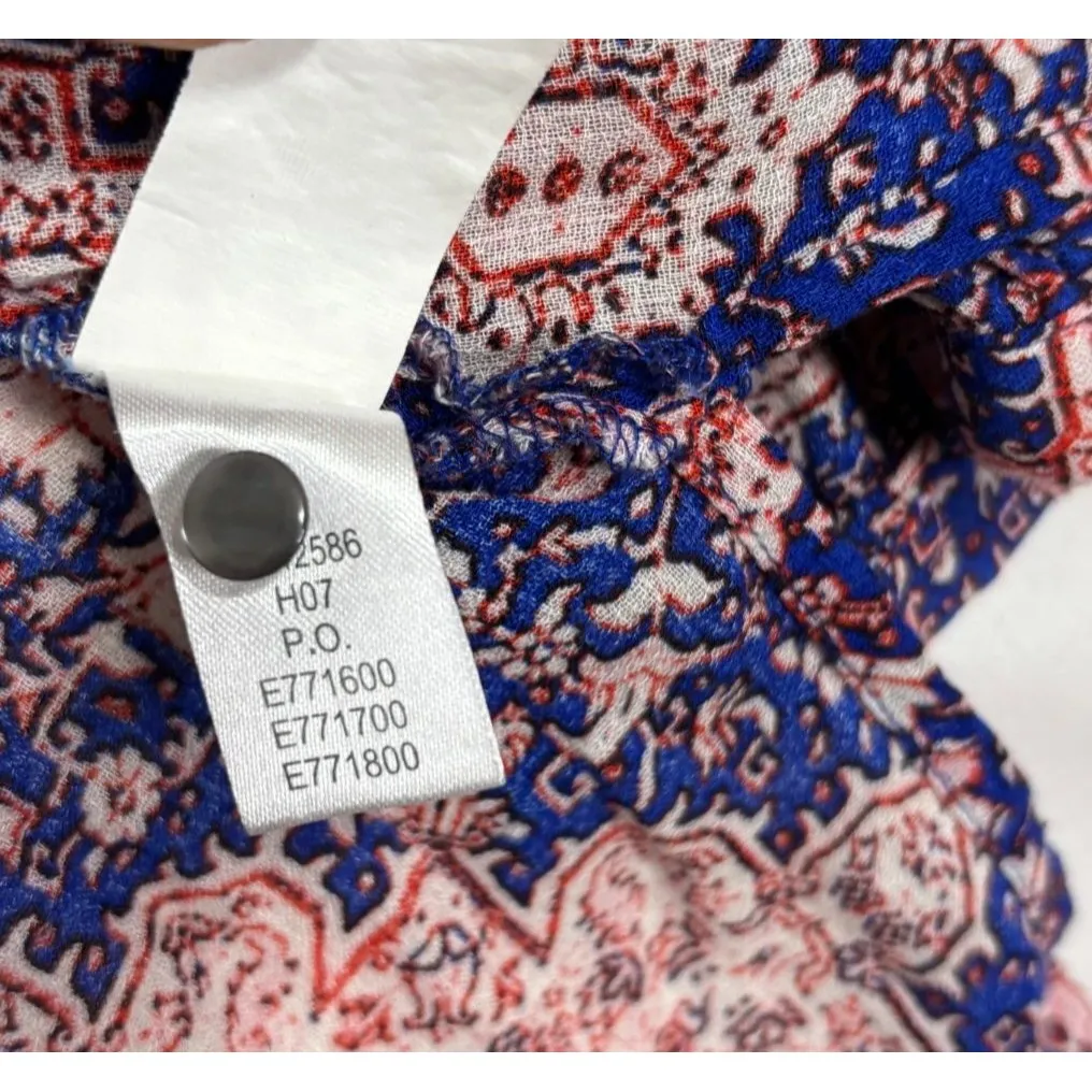 Lucky Brand Peasant Top Womens 1X  Purple Floral Boho Flowy Relaxed Casual Comfy - Image 8