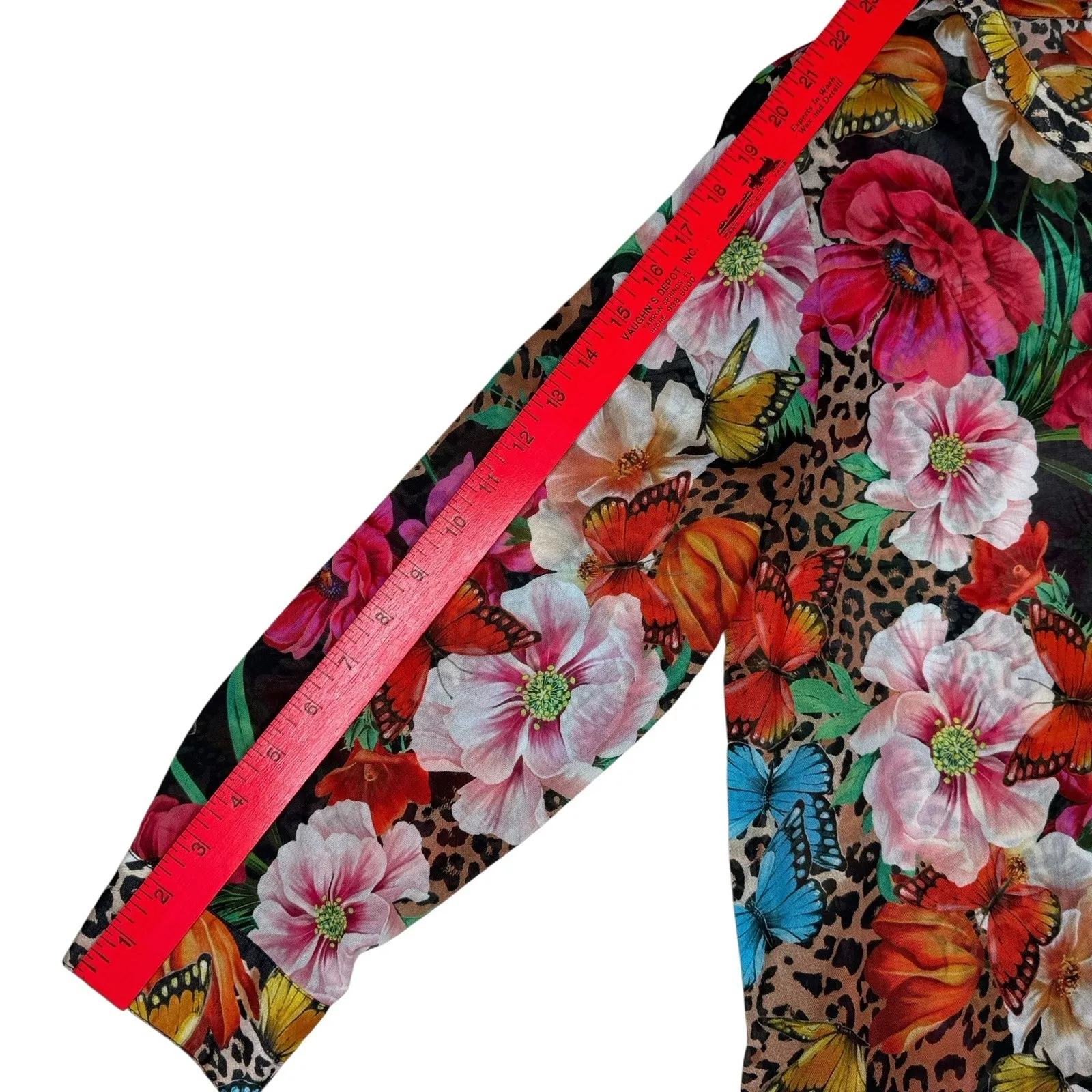 NWOT Johnny Was Sandra Seaside Dress‎ M Floral Butterfly Leopard Boho Pockets - Image 10