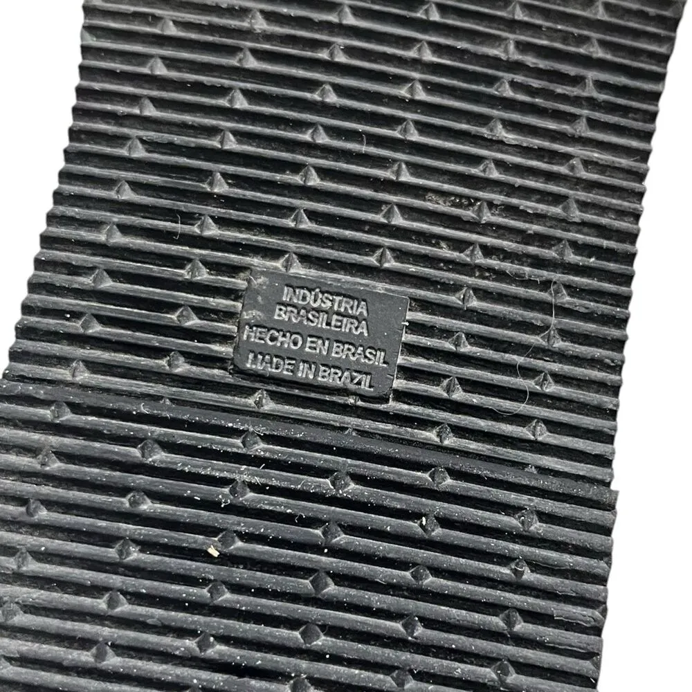 Havaianas Trancoso Slides Bronze Beige Women’s Size 11-12 Chevron Strap Slip On - Image 9