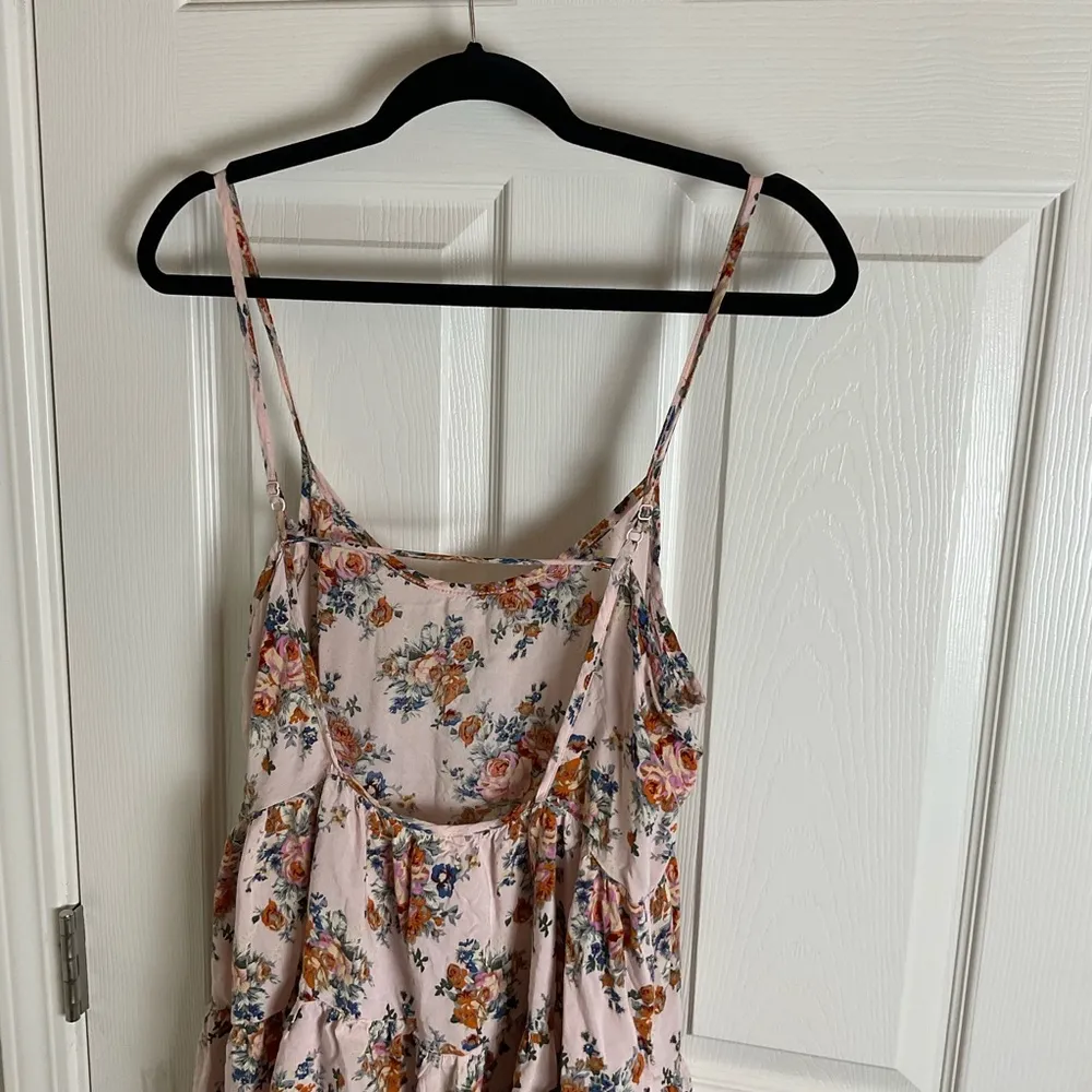 Forever 21 Floral Spaghetti Strap Dress size large Pink - Image 6