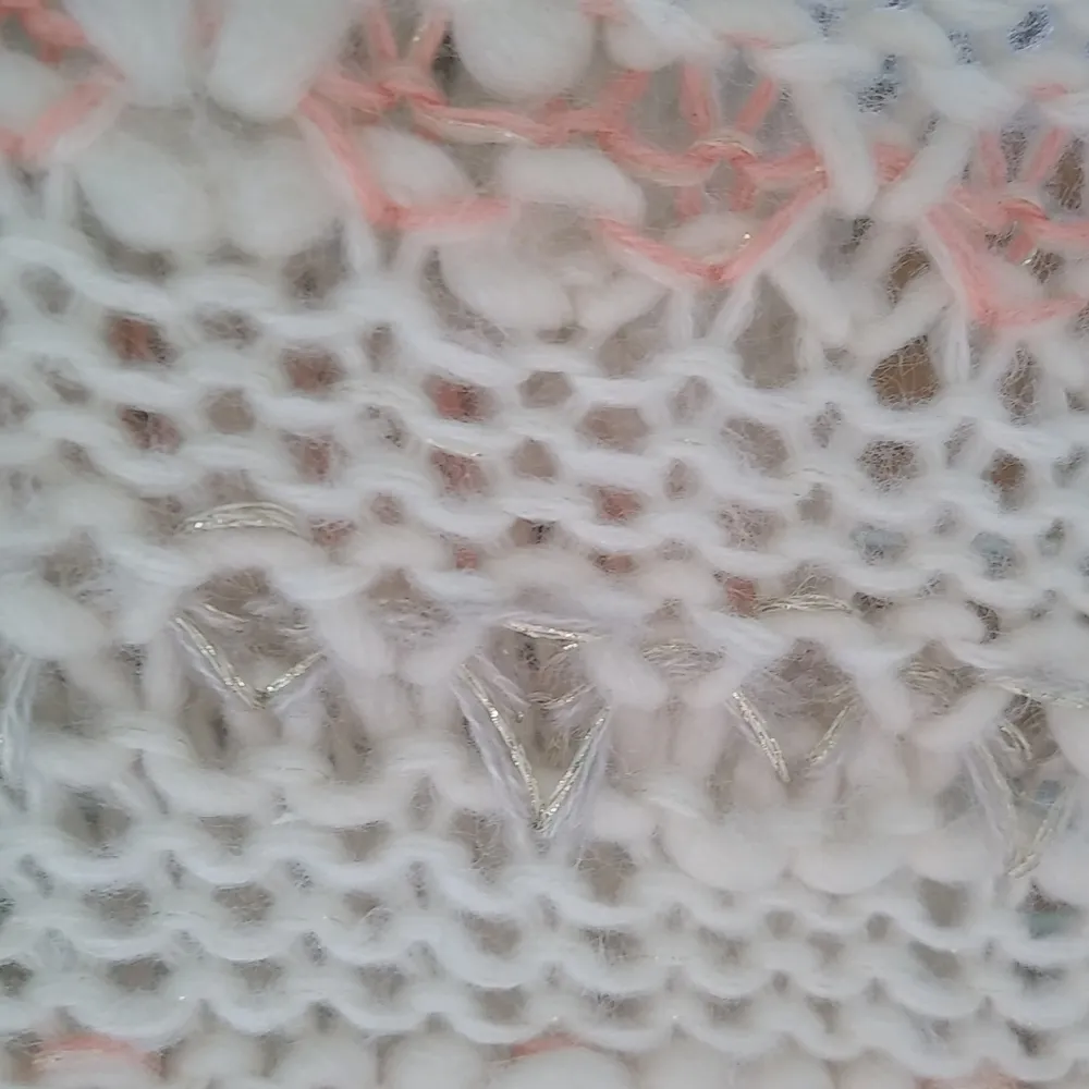 Aeropostale S Orange Creme Open Knit Pullover Sweater - Image 2