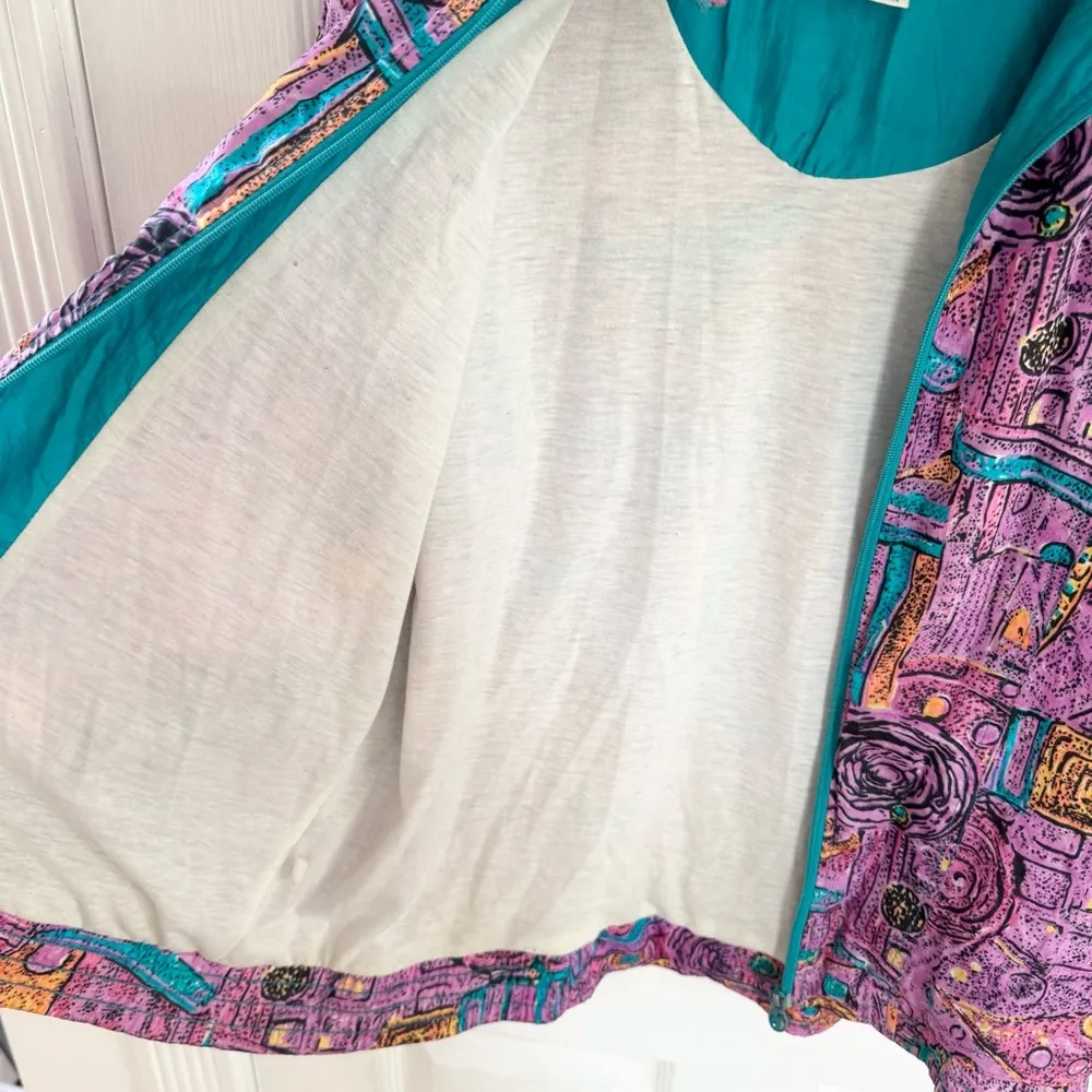 Vintage 80’s LAVON Women's Retro Bold Multi-colored Jacket PETITE MEDIUM - Image 6