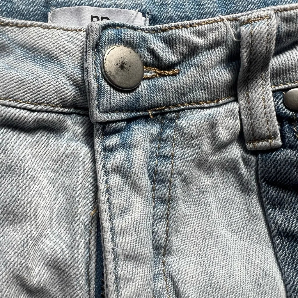 BP Patchwork Denim Shorts Women’s‎ Size 28 High Rise Distressed Raw Hem Jean - Image 8