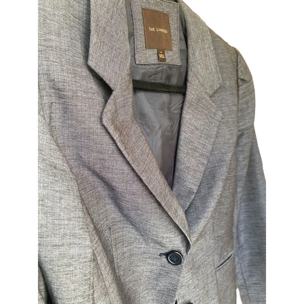 The Limited size small womens fitted suit jacket navy - Image 5