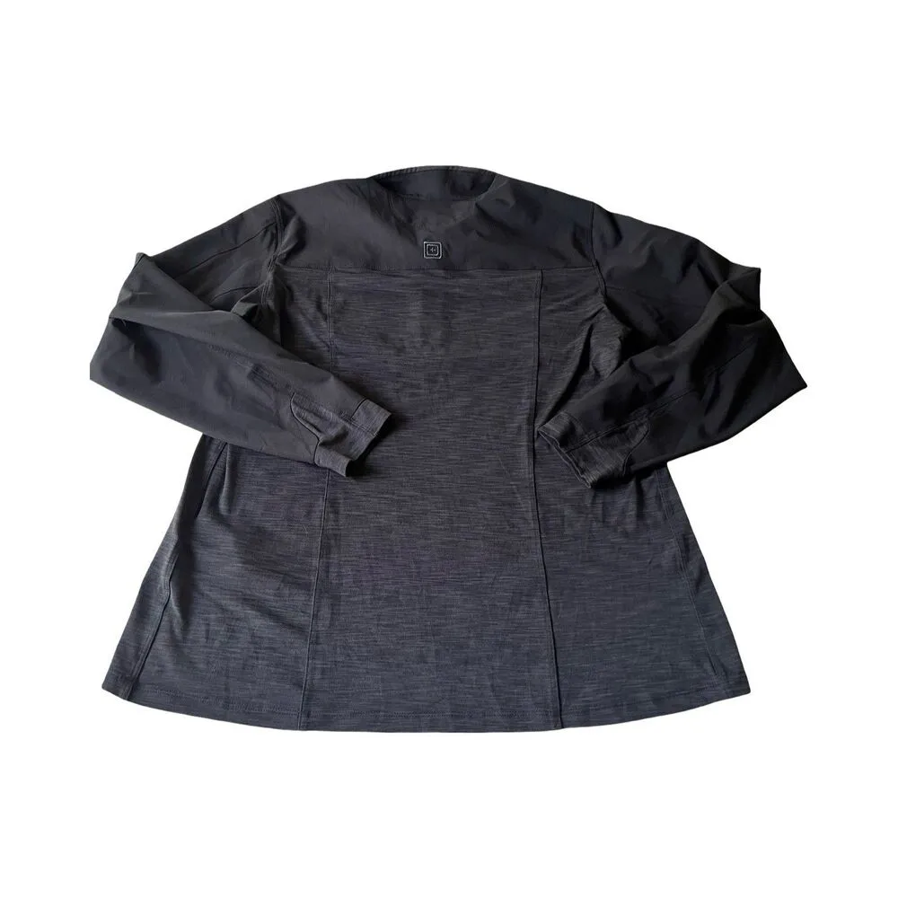 5.11 TACTICAL WOMENS RAPID LONG SLEEVE 1/4 ZIP PULLOVER BLACK/GRAY SIZE Large - Image 6