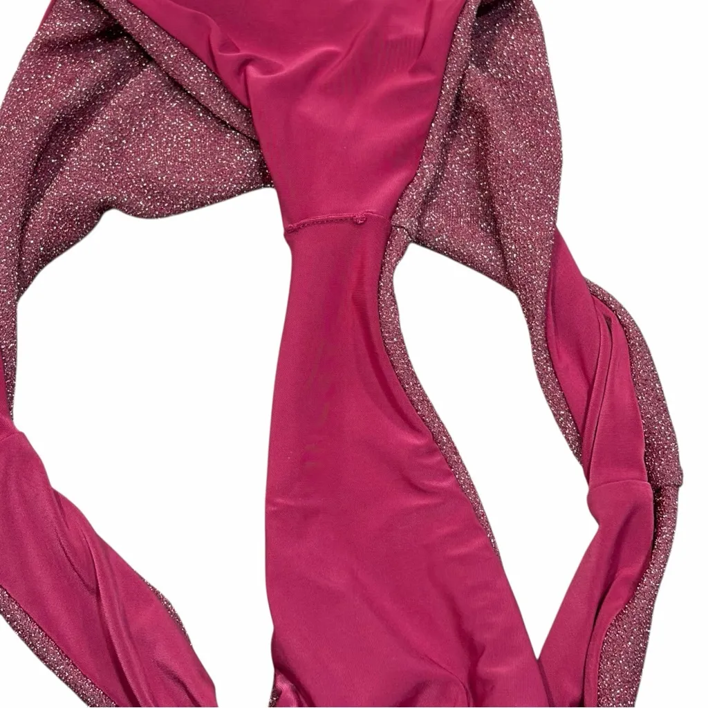 Beach Riot Beatroot Purple Shine High Cut Bikini Swim Bottoms size Small - Image 6