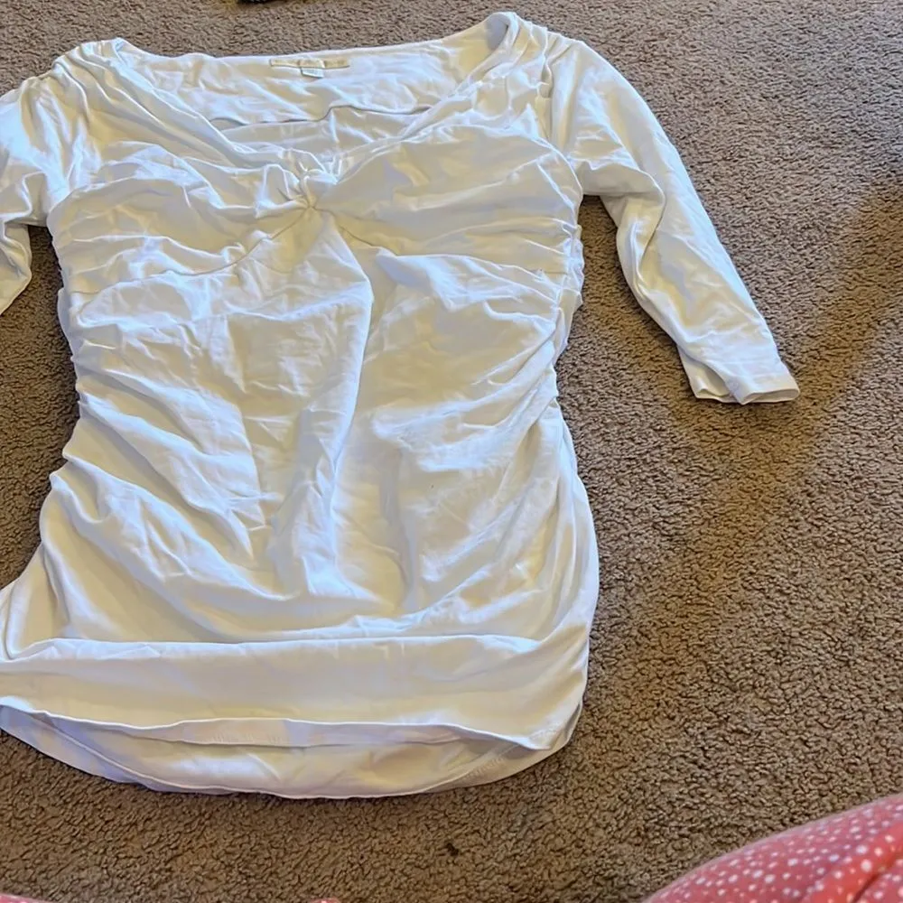 Boston proper white blouse L - Image 3
