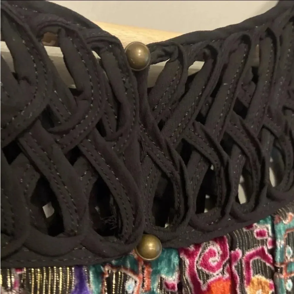 Moulinette Soeurs Anthropologie Linnea Burnout Velvet Metallic Shift Dress Sz XS - Image 6