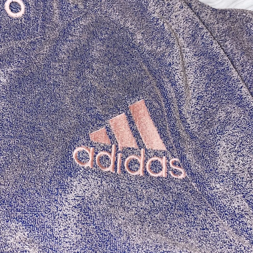 New Terry cloth adidas pink and blue hoodie adjustable bottom - Image 4
