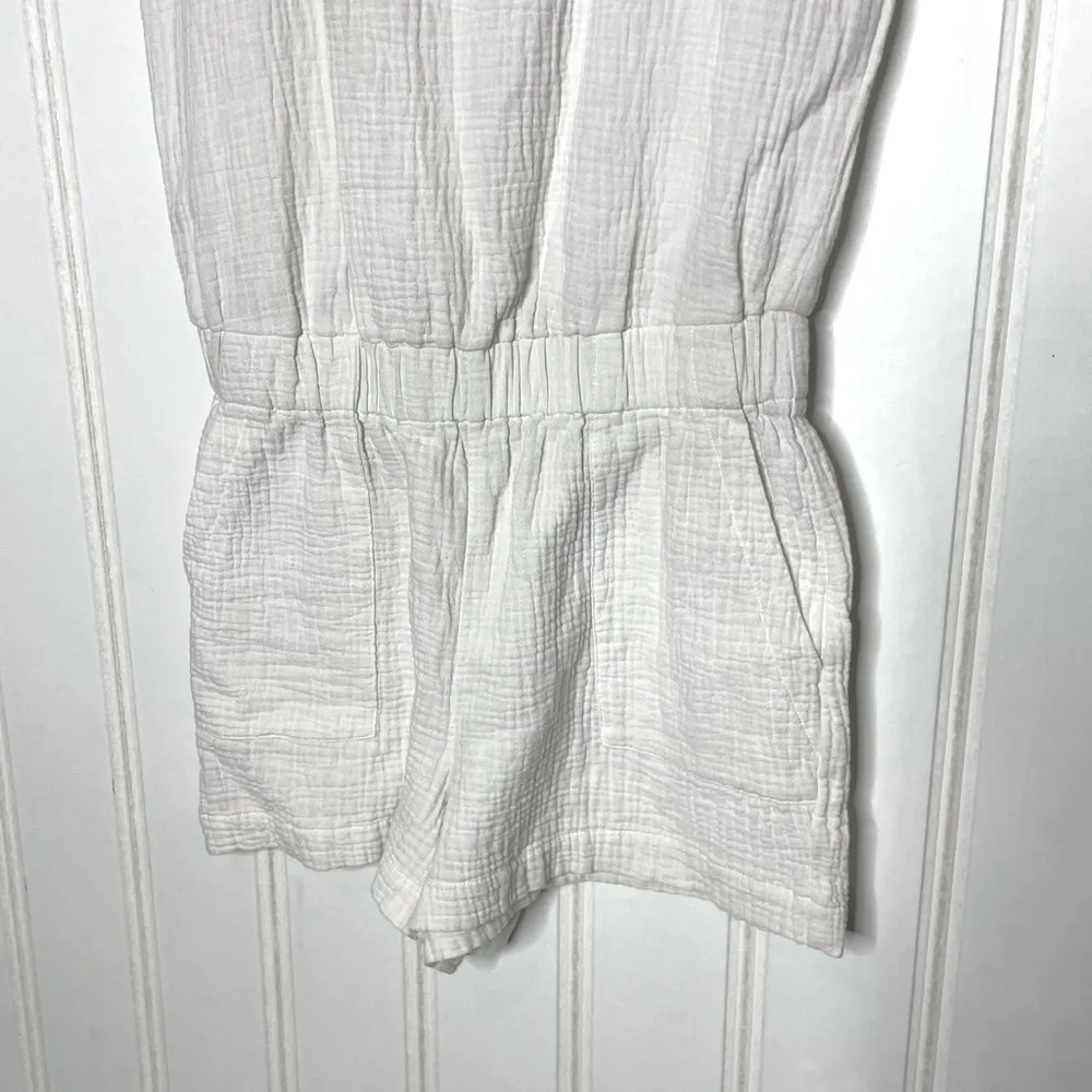 MONROW White Gauze Romper XS 522 - Image 2