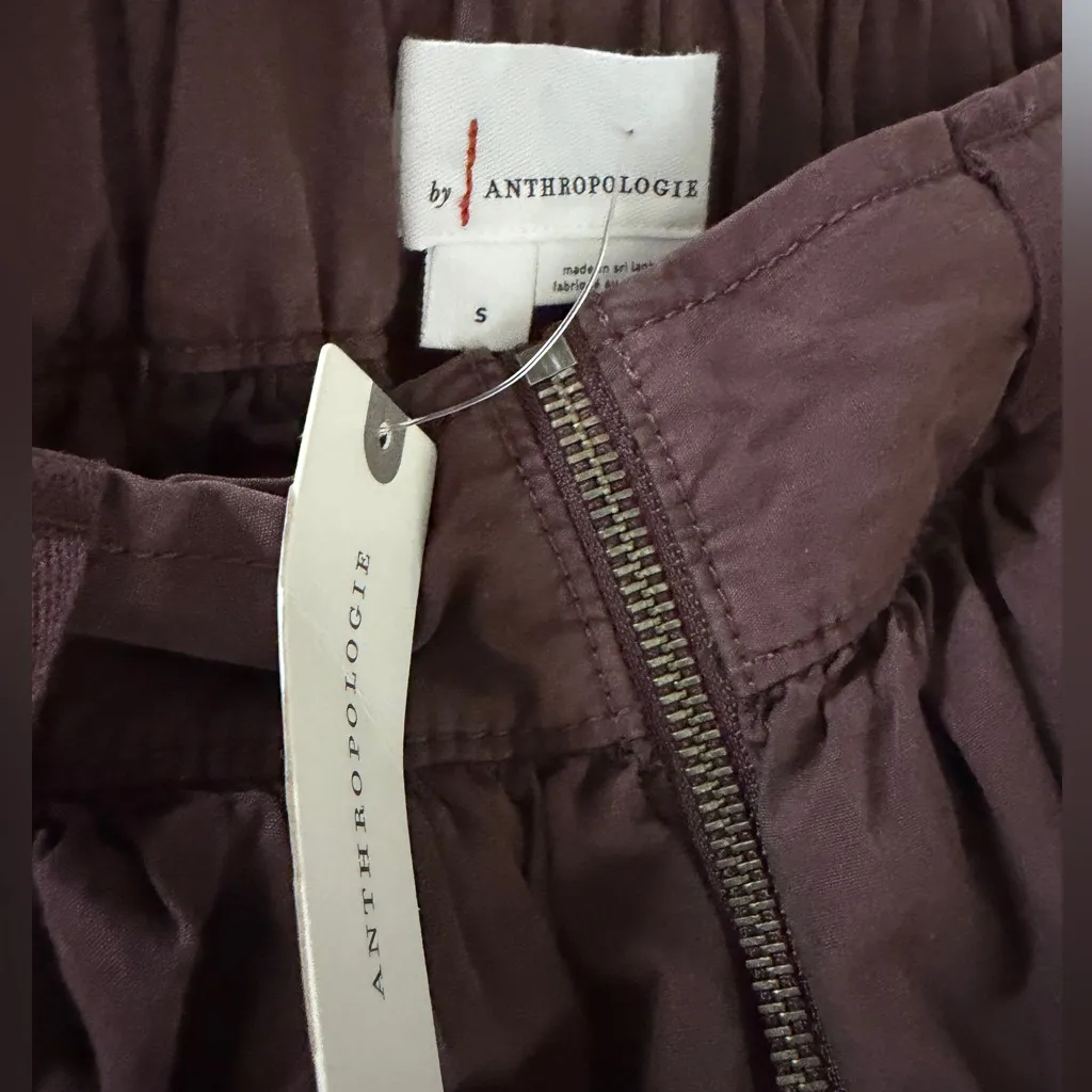 By Anthropologie Mocha Brown Micro Mini Skirt Skort Shorts Festival Western - Image 5