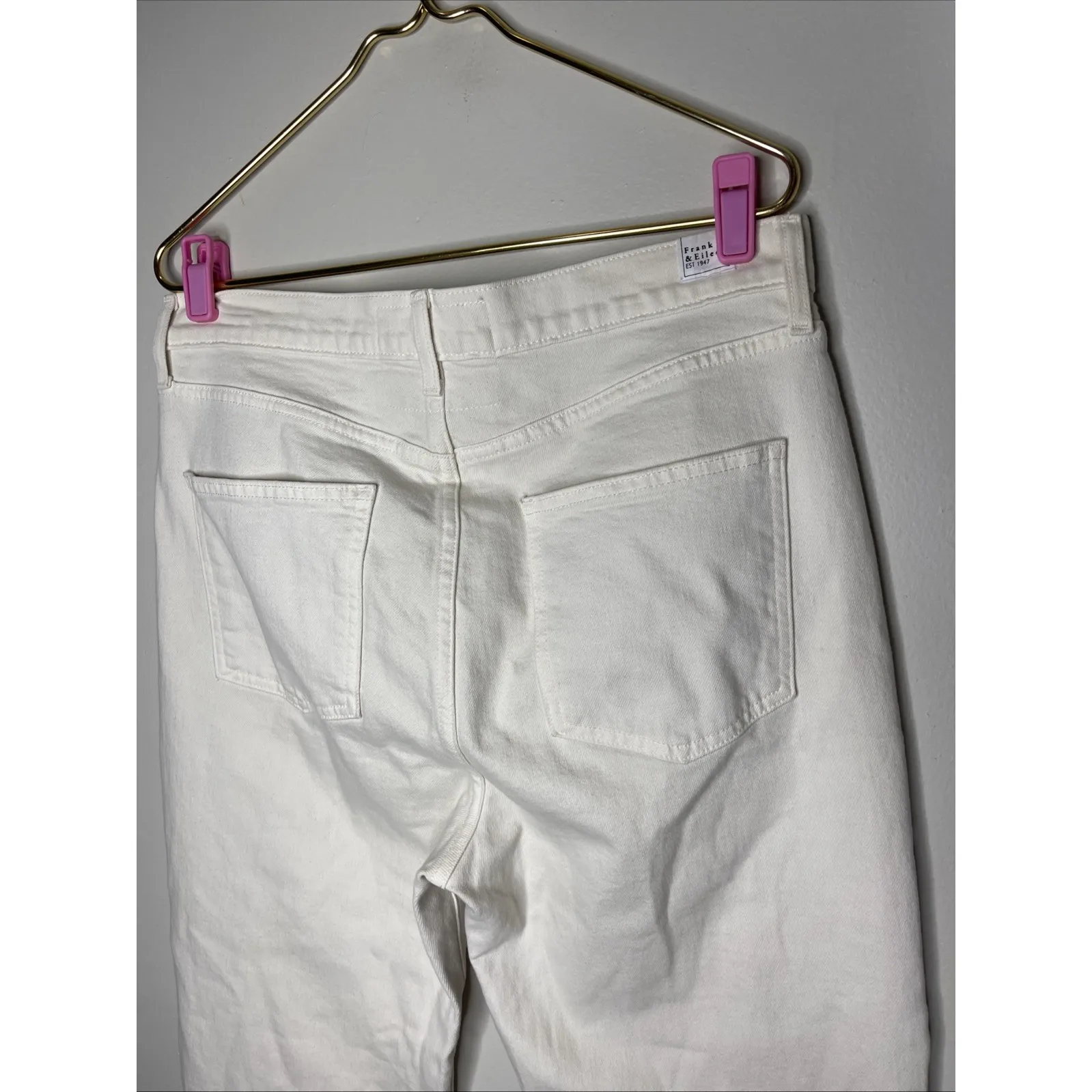 Frank & Eileen Monaghan Cream Italian Vintage Denim Sz 32 - Image 10