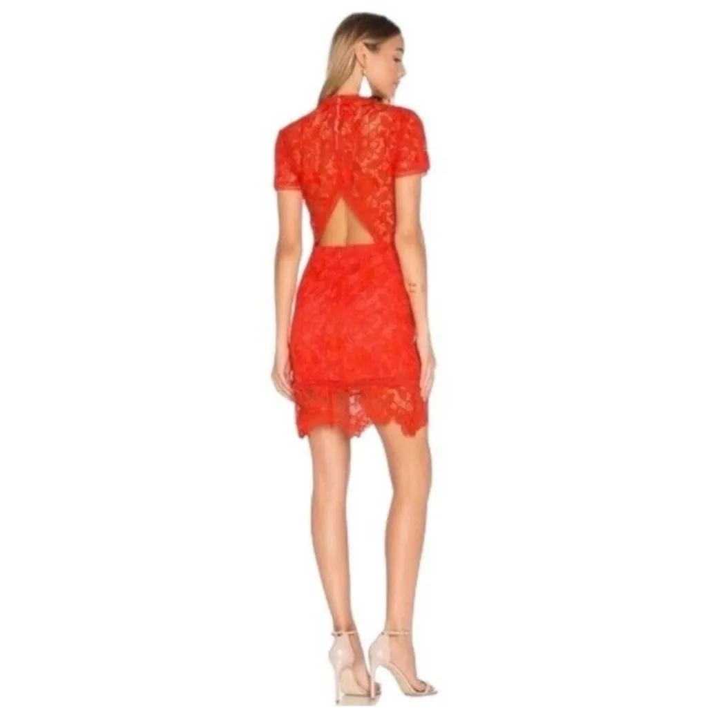 LOVERS + FRIENDS | REVOLVE Mon Amour Mini Dress | Red Lace  Cocktail Wedding | S - Image 6