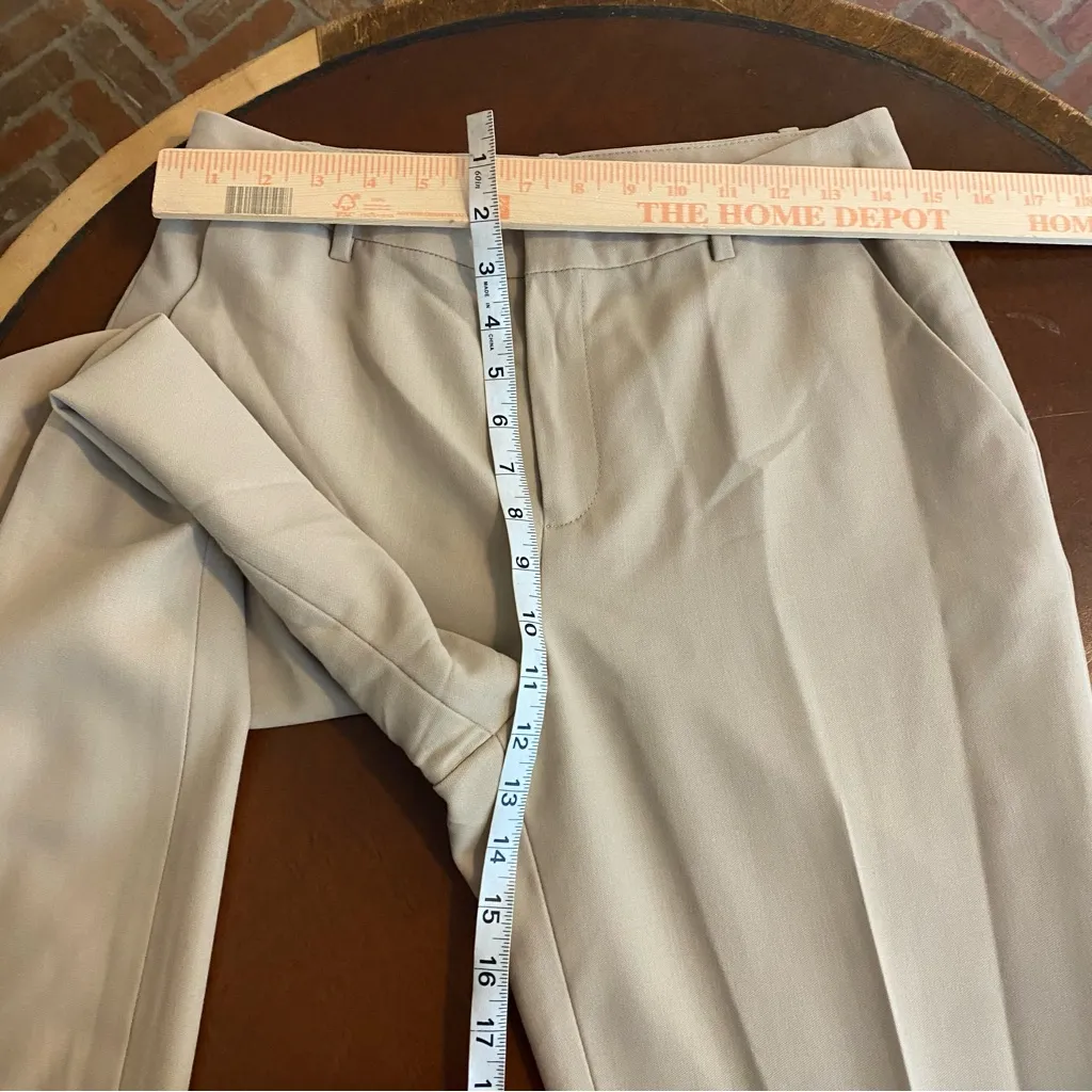 Lauren Ralph Lauren Tan Classic Trousers 100% wool‎ size 6 old money career 90’s - Image 5