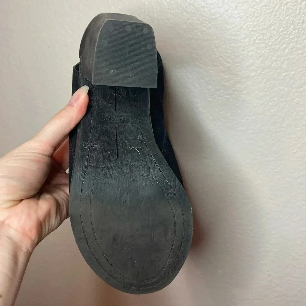 Dolce Vita Open Toed Suede Booties Size 8 Black Boots - Image 2