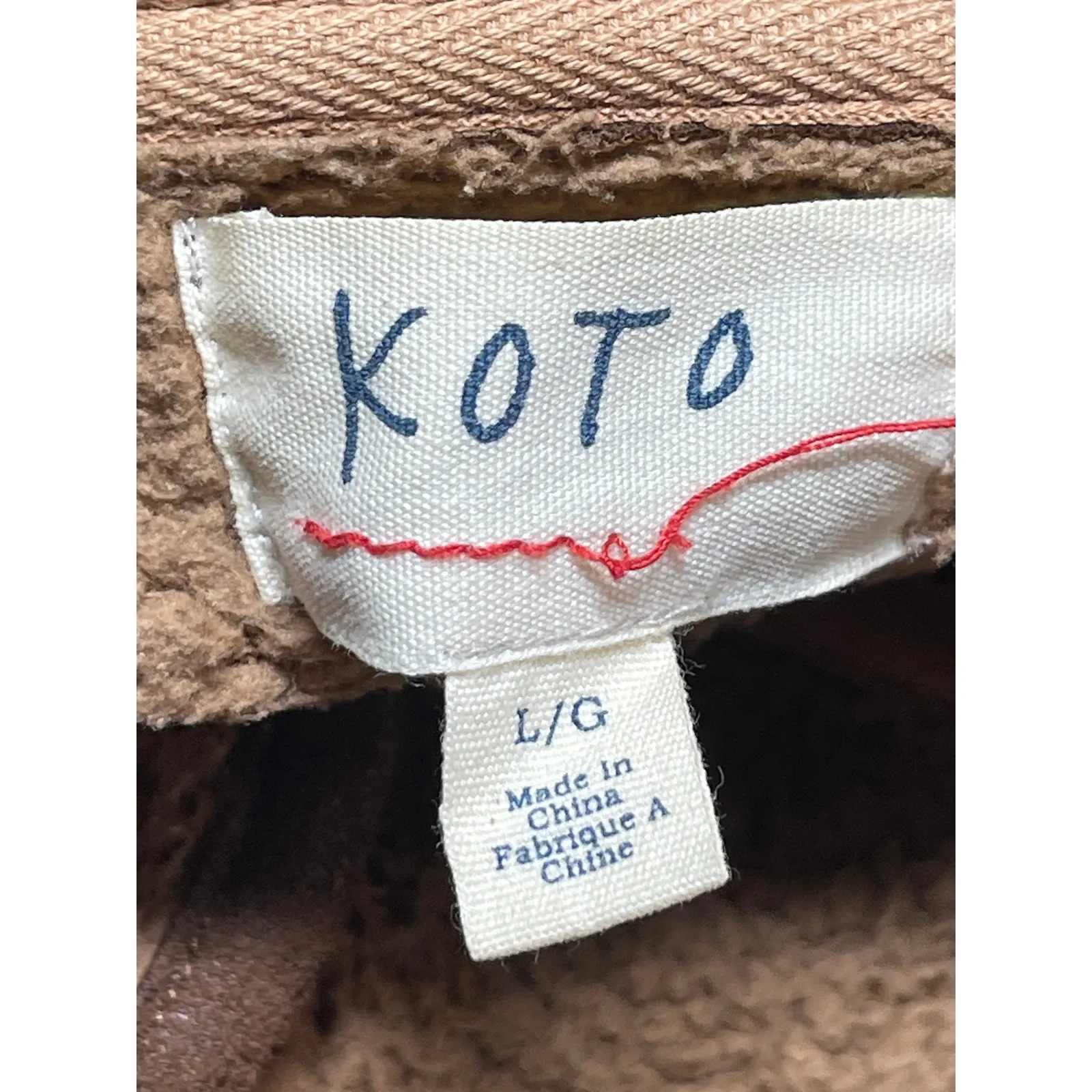 Koto Brown Suede Leather Button Long Sleeve Safari Field Utility Coat Jacket L Size L - Image 4