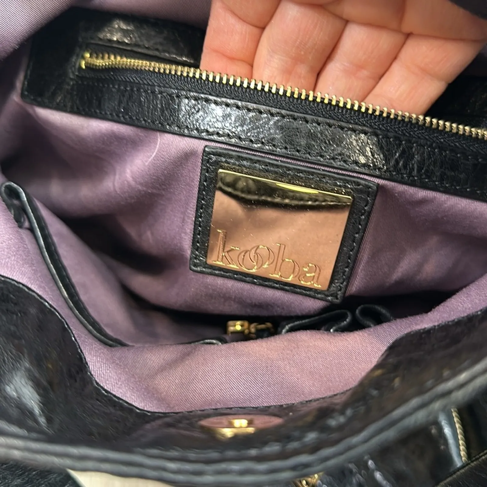 Kooba distressed genuine leather shoulder bag - Image 5